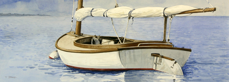 Struna Galleries of Brewster and Chatham, Cape Cod Paintings of New England and Cape Cod  - Chatham Cat